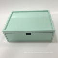 Home Hotel Green Wooden Drawer Box For Storage